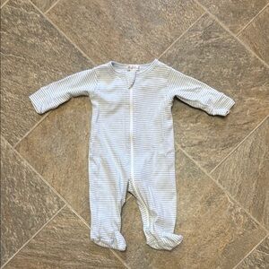 Kissy Kissy Light Blue Striped Footie